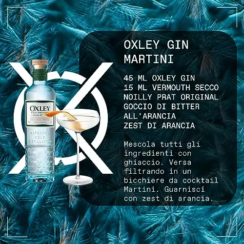Oxley Small Batch Premium Gin, 47% Vol., 70cl / 700ml, distillato a freddo a temperature glaciali per esaltare al massimo i botanical