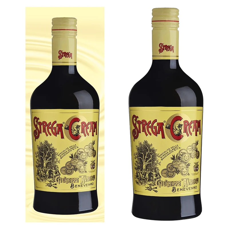 LIQUORE CON PANNA STREGA CREAM ALBERTI 70cl 17% vol IN ASTUCCIO REGALO