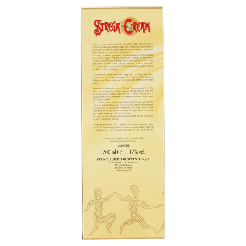 LIQUORE CON PANNA STREGA CREAM ALBERTI 70cl 17% vol IN ASTUCCIO REGALO