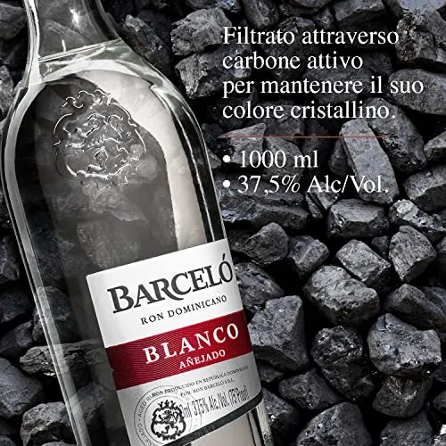 Ron Barceló - Rum Ambrato, Invecchiato Fino a 2 Anni in Barrique di Rovere, Rum Dominicano da 100% Succo di Canna da Zucchero, Per Cocktail Originali
