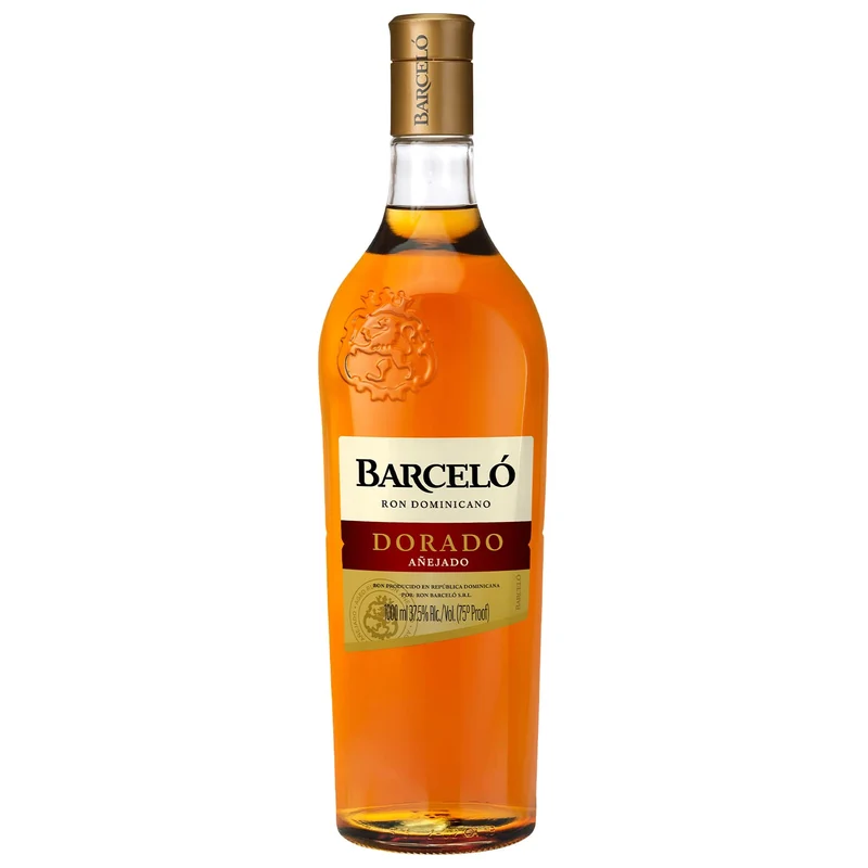 Ron Barceló - Rum Ambrato, Invecchiato Fino a 2 Anni in Barrique di Rovere, Rum Dominicano da 100% Succo di Canna da Zucchero, Per Cocktail Originali