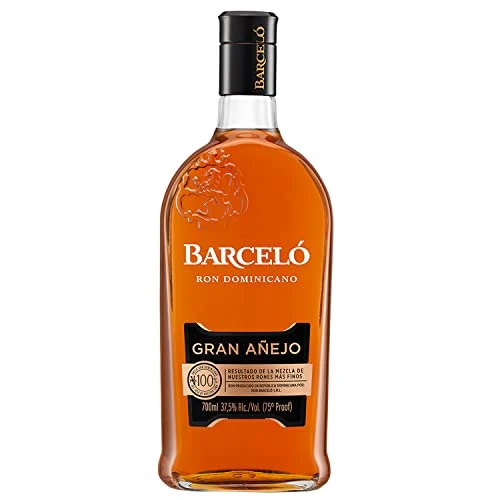 Ron Barceló - Rum Ambrato, Invecchiato Fino a 2 Anni in Barrique di Rovere, Rum Dominicano da 100% Succo di Canna da Zucchero, Per Cocktail Originali