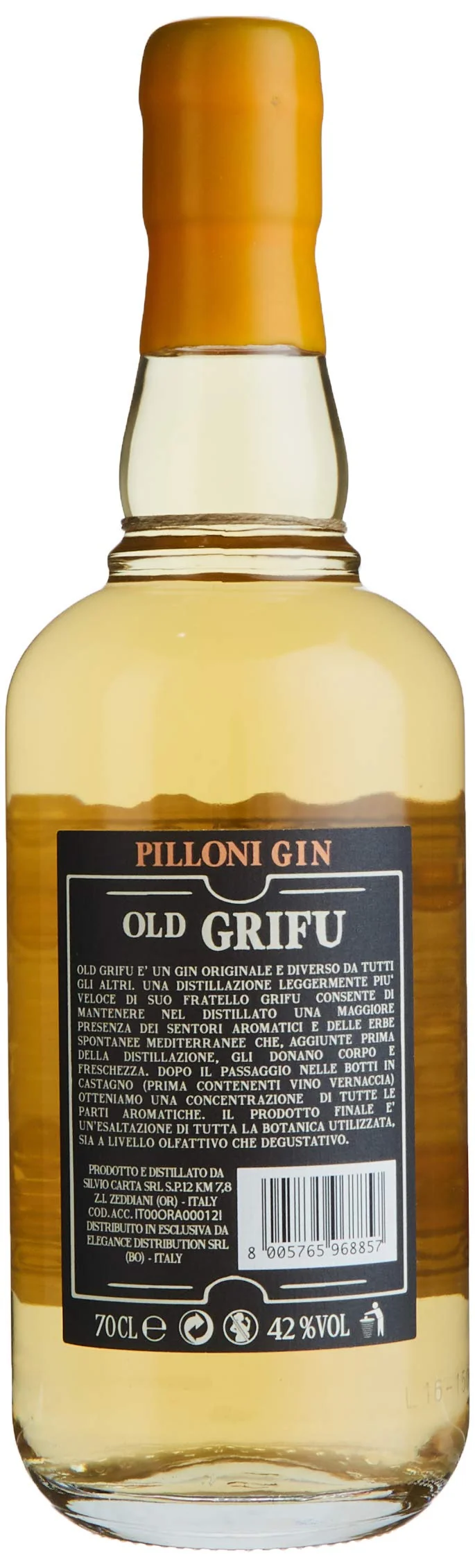 Silvio Carta Gin Old Grifu Pilloni - 700 ml