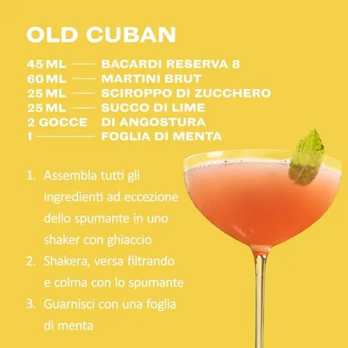 BACARDÍ Reserva 8 Year Old Premium Caribbean Rum, Vol. 40%, 70 cl / 700 ml, pregiato rum invecchiato 8 anni in botti di rovere sotto al sole dei Caraibi