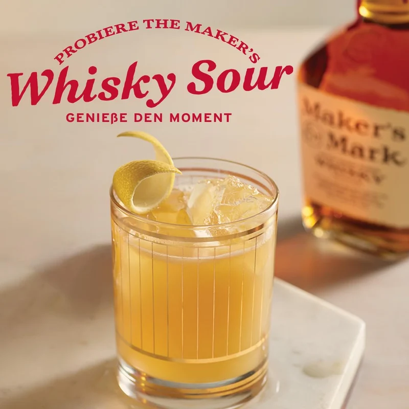 Maker's Mark, Kentucky Straight Bourbon Whisky, bourbon dolce e soft dall'iconica chiusura in cera rossa - bottiglia in vetro da 700ml
