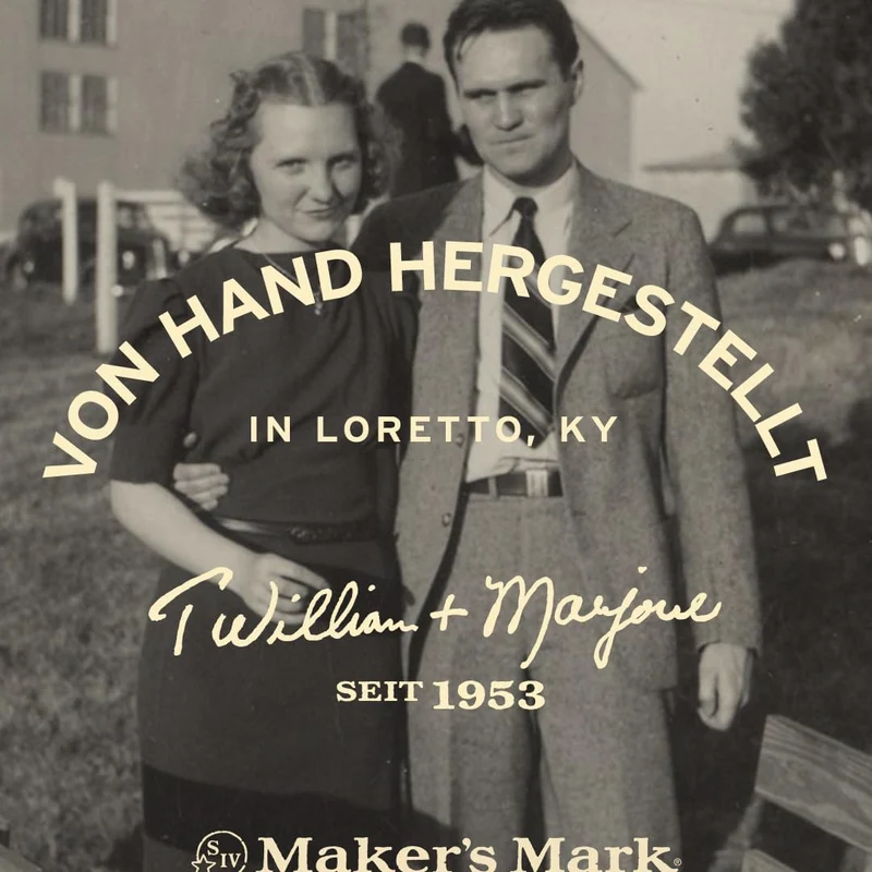 Maker's Mark, Kentucky Straight Bourbon Whisky, bourbon dolce e soft dall'iconica chiusura in cera rossa - bottiglia in vetro da 700ml