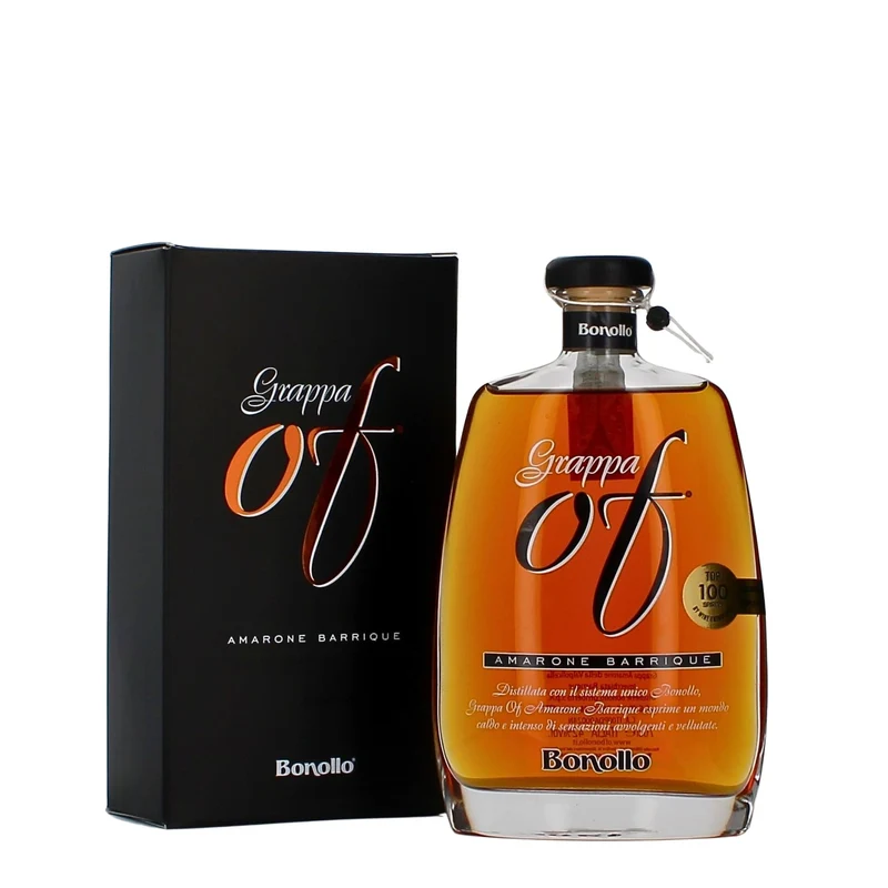 Bonollo Grappa OF AMARONE BARRIQUE Astucciata, 70 Centilitri