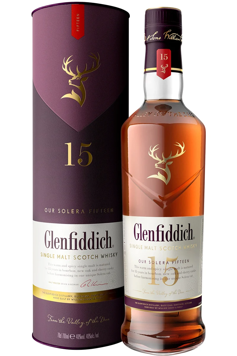 Glenfiddich Single Malt Scotch Whisky 15 Anni, 70cl