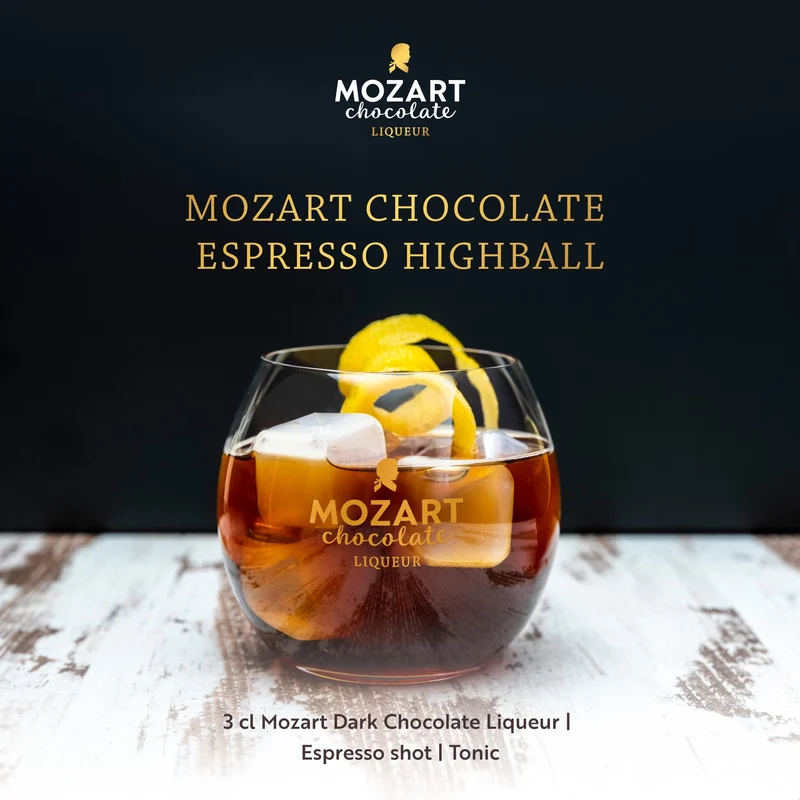 Mozart Chocolate Liqueurs "Dark Chocolate" Liquore Di Cioccolato Fondente - Mozart Distillery - 700 ml
