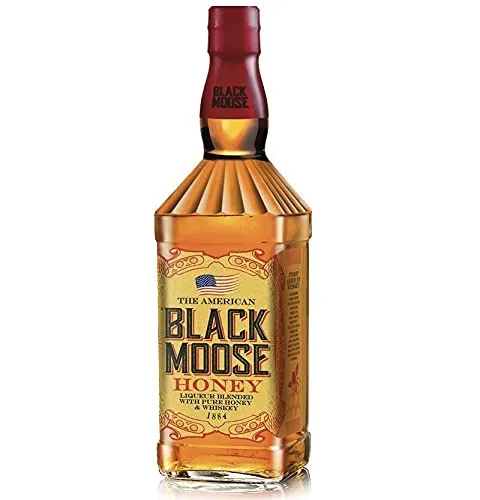 BLACK MOOSE THE AMERICAN WHISKEY BLENDED HONEY WHISKEY 1 LT