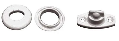 ATTACCO CFZ.10 PZ CAPOTTINA Maschio + Femmina in Ottone NICHELATO