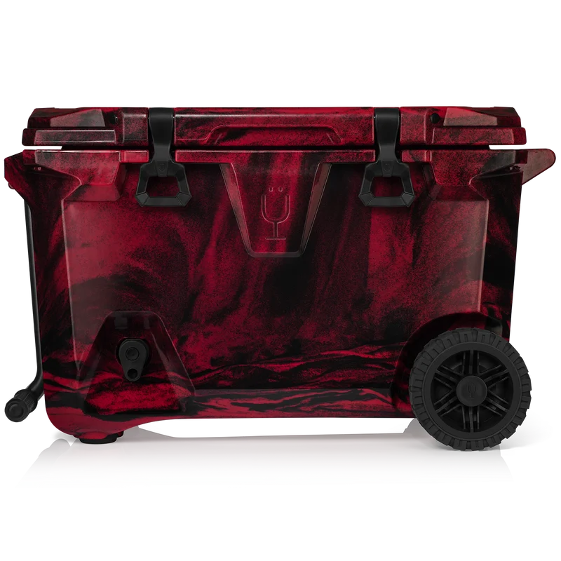 BrüTank 55-Quart Rolling Cooler | Red & Black Swirl