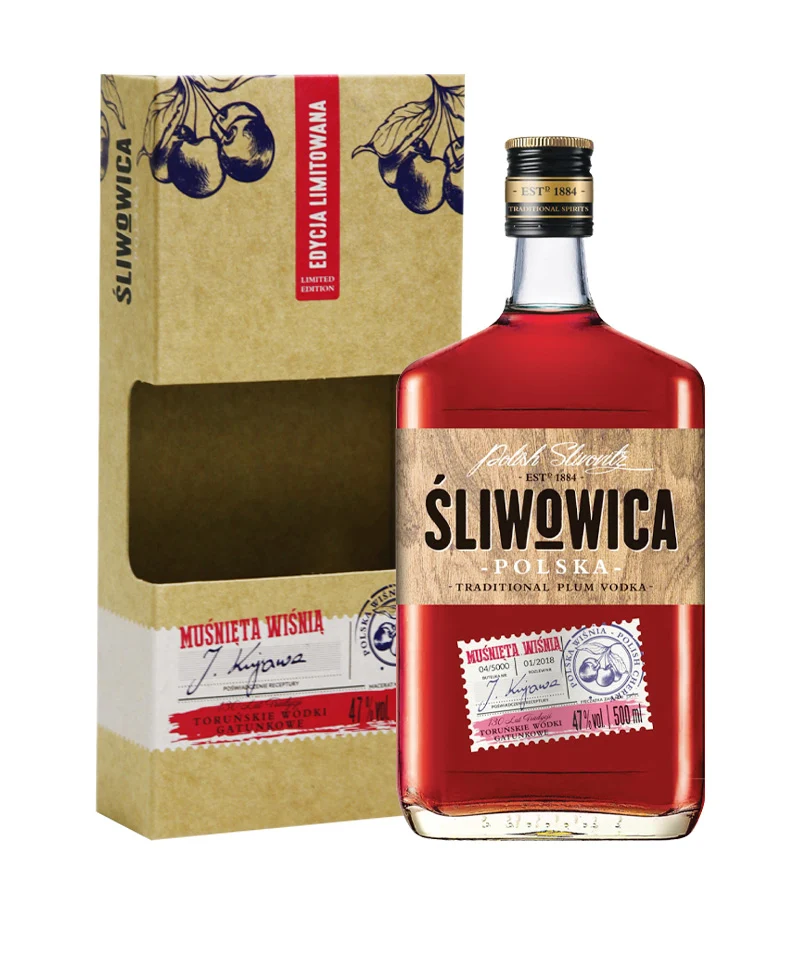 Sliwowica Plum Vodka & Cherry Flavor Astucciato - Torunskier Wodki