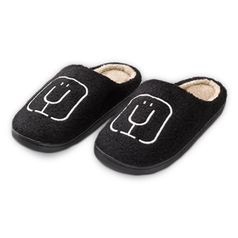 BrüMate Fuzzy Slippers | Black