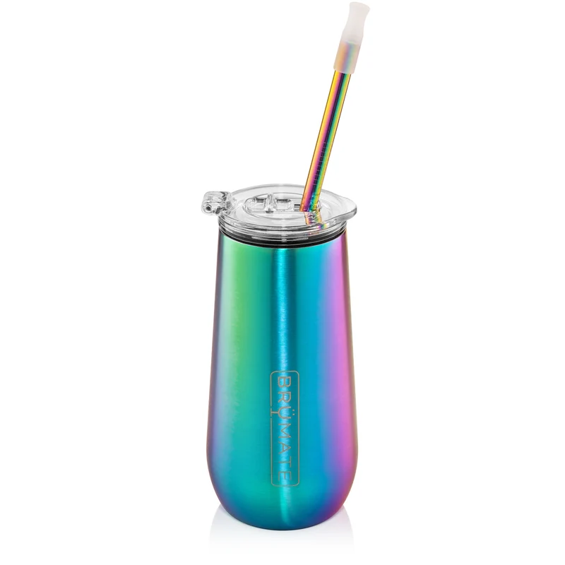 Champagne Flute Straw Lids | (Black, Purple and Clear)