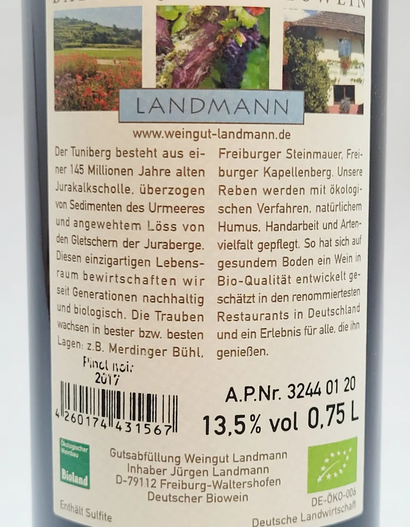Pinot noir | 750ml | Bio