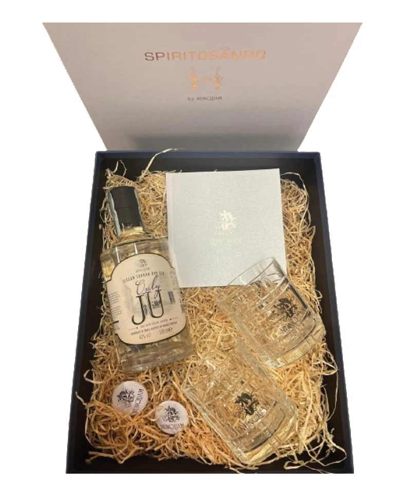 Gift Confezione Gin Only Ju + 2 Bicchieri - Opificio Nunquam