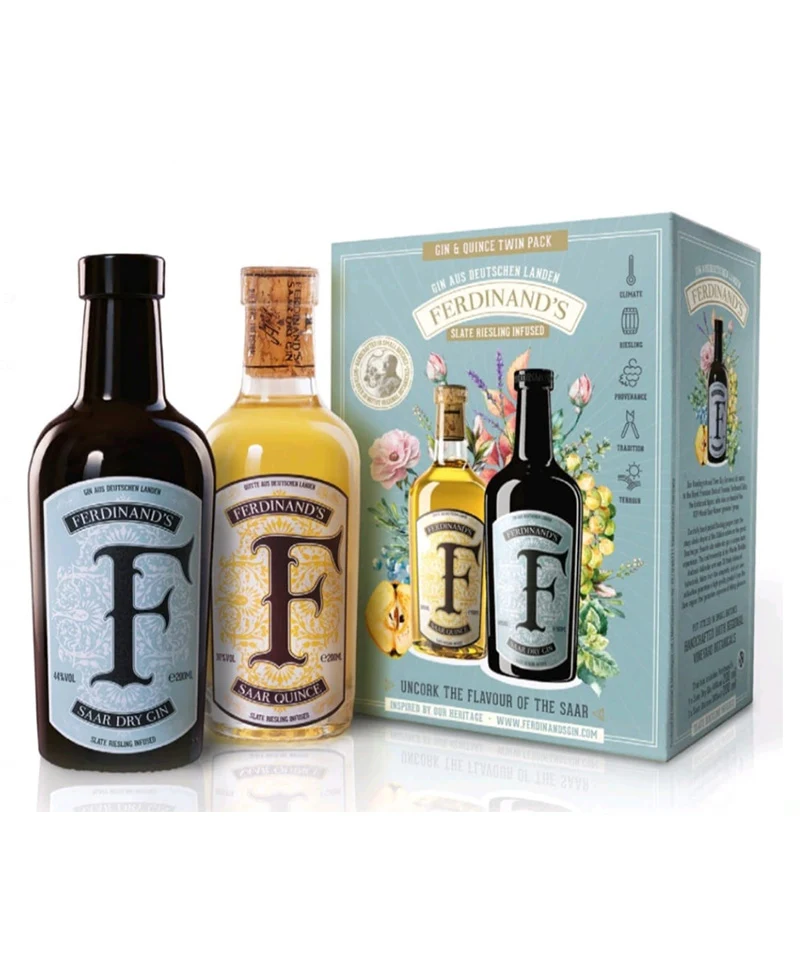 Gift Twinpack 1 Saar Dry Gin 20cl + 1 Saar Quince 20cl - Ferdinand's