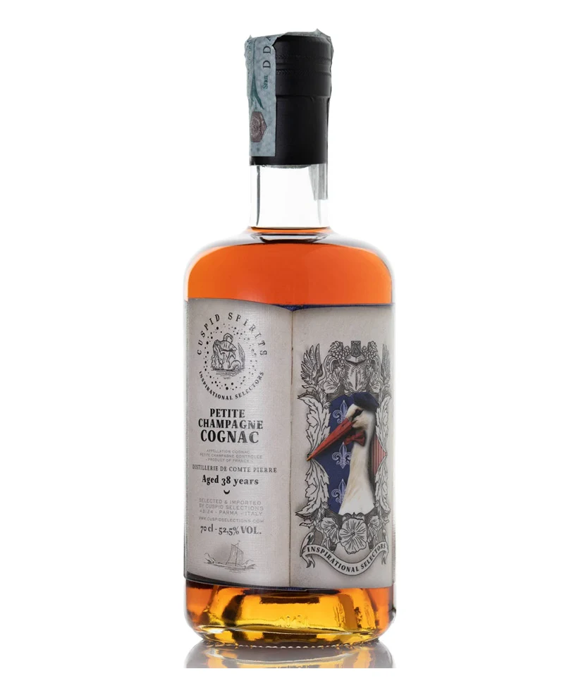 E (0,700) Cognac Petite Champagne Comte Pierre 38 Ni Astucciato - Cuspid Selections