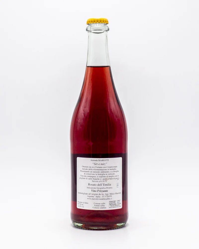Vino Rosato Frizzante Sèt e Mèz - Mariotti