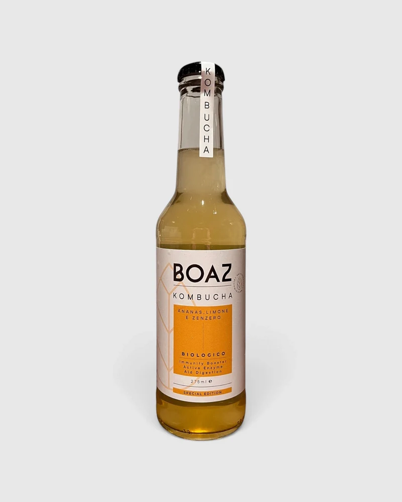 Kombucha Bio Ananas, Limone e Zenzero - Boaz