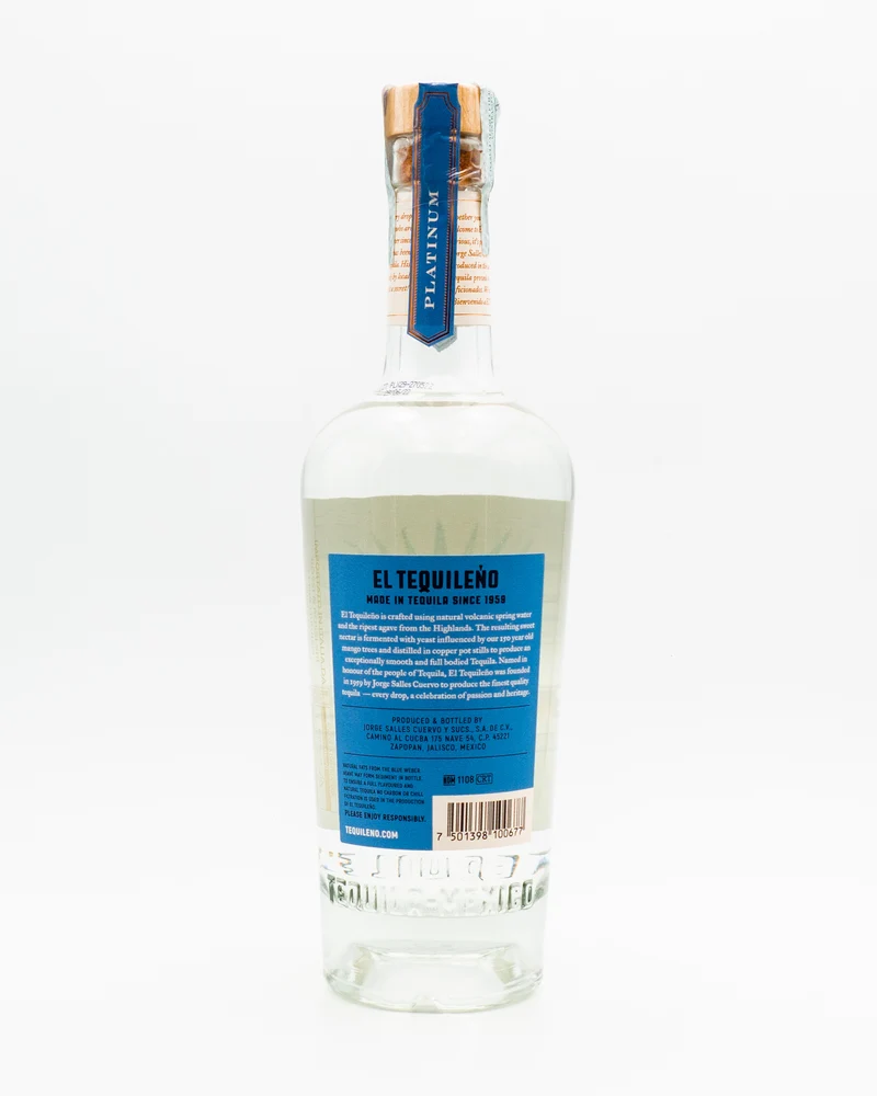 Tequila Platinum Blanco - El Tequileno