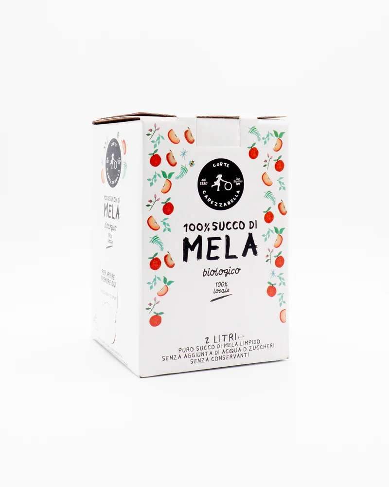 Succo di Mela Biologico 100% - Bag in Box 2L - Corte Carezzabella