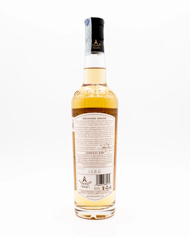 Scotch Whisky Orchard House - Compass Box