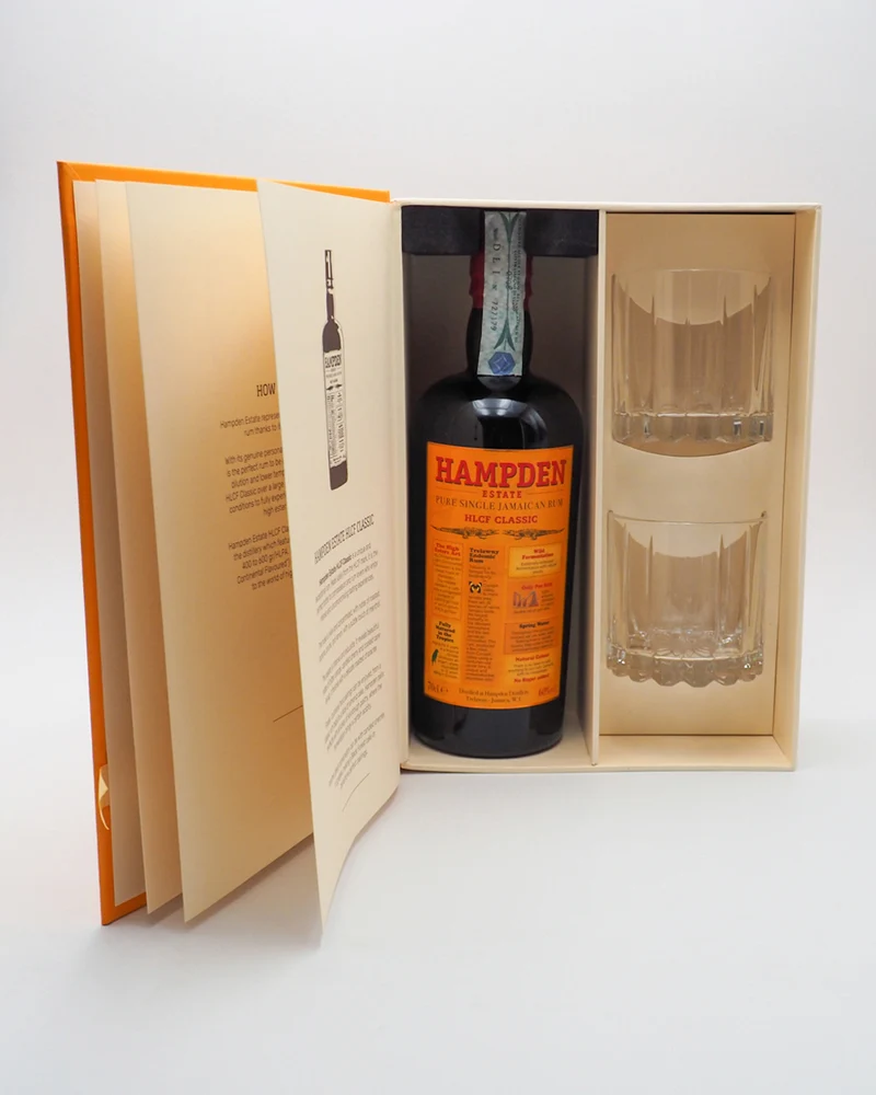 Rum HLCF Classic Pure Single Jamaican Confezione Regalo con bicchieri - Hampden Distillery | 60% 0,7l
