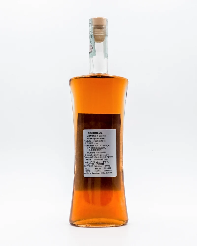 Liquore Sghireul di pesche delle vigne Erbalù - La Culma