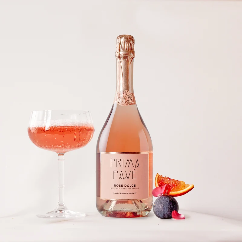 Prima Pavé Rosé Dolce - Spumante analcolico da vino dealcolato
