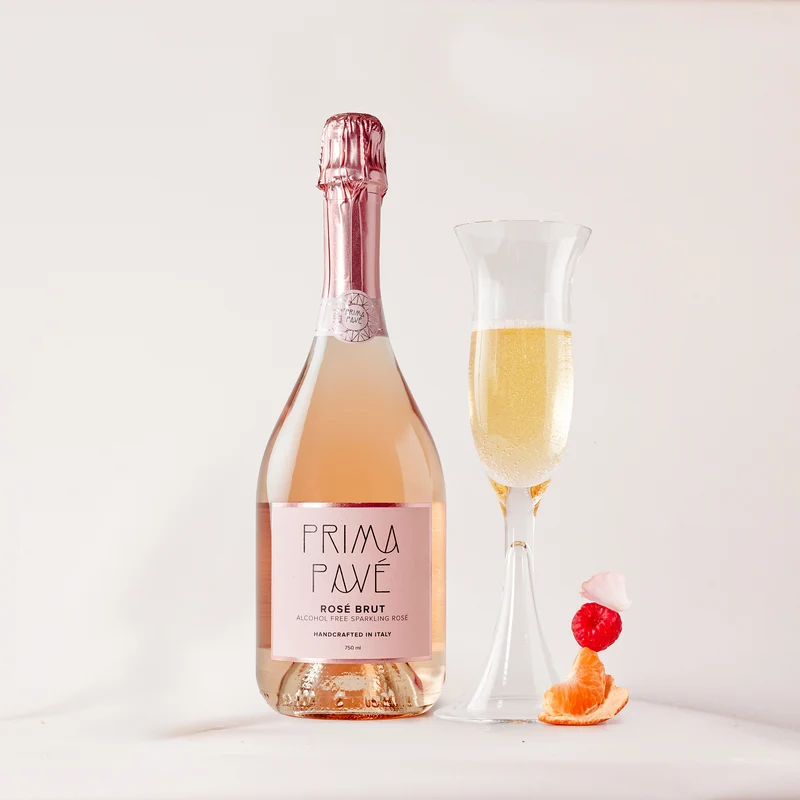 Prima Pavé Rosé Brut - Spumante analcolico da vino dealcolato