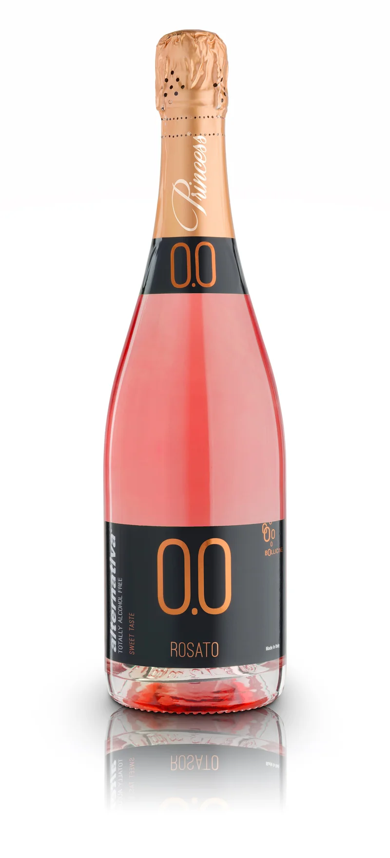 Alternativa 0.0 Bollicine Rosato Dolce - Spumante analcolico da vino dealcolato