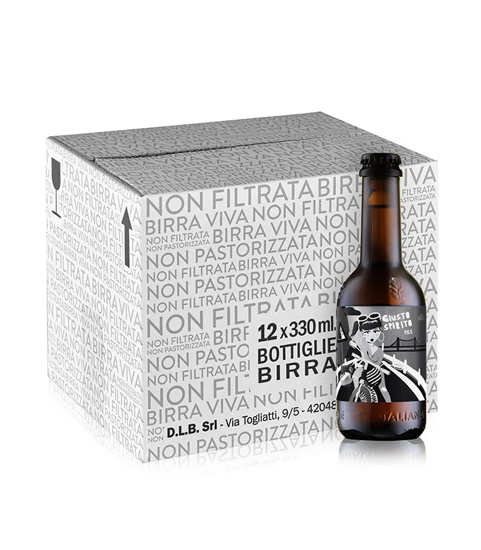 GIUSTOPIRITO - Pils - box 12 bottiglie 0.33L.