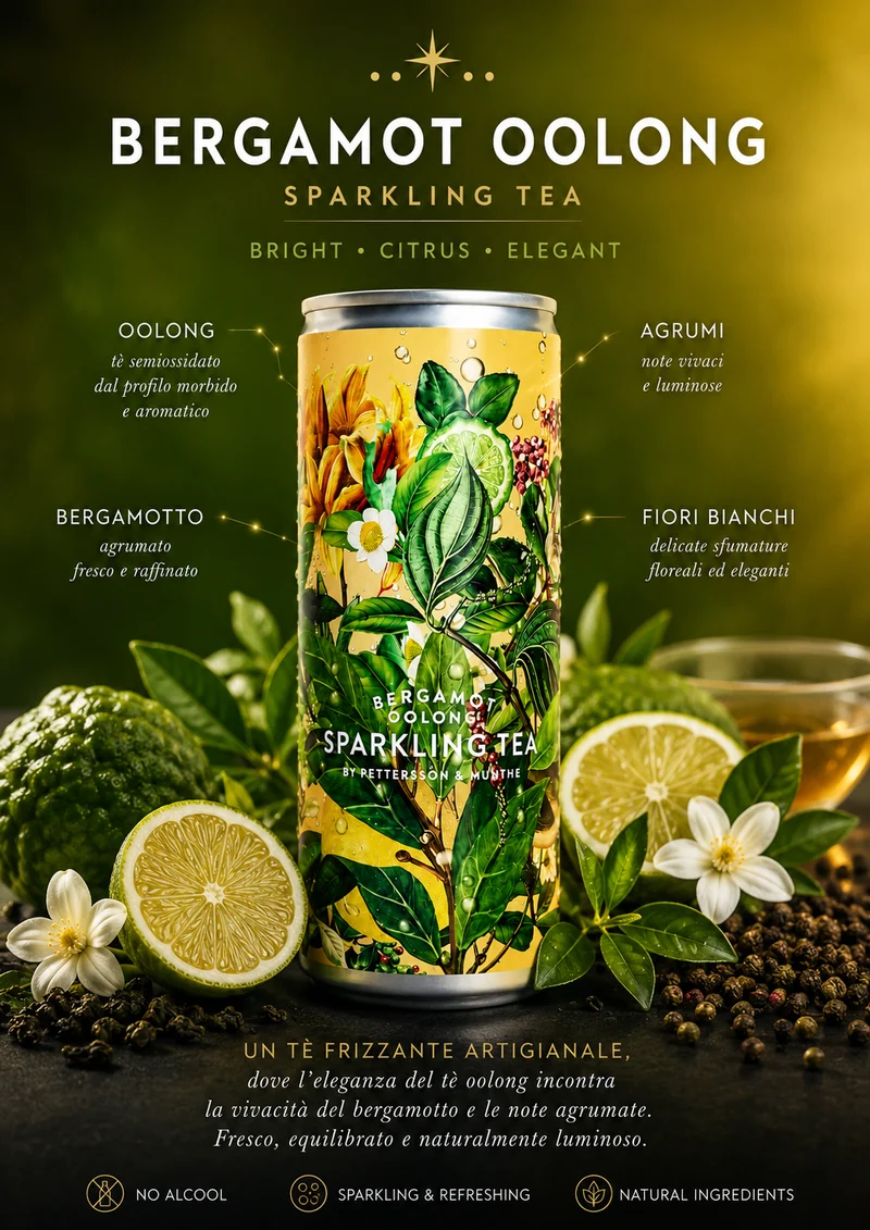 Bergamot Oolong Sparkling Tea Pettersson & Munthe | Tè Frizzante