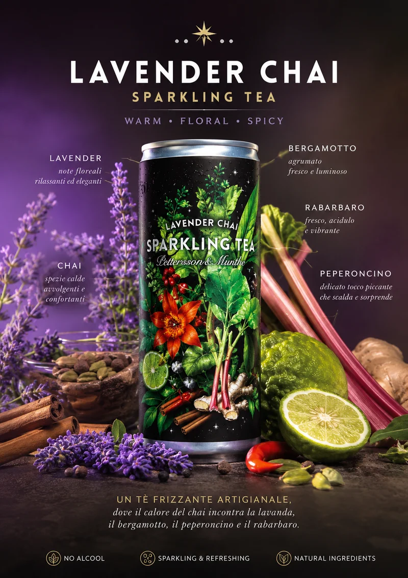 Lavender Chai Sparkling Tea Pettersson & Munthe | Tè Frizzante