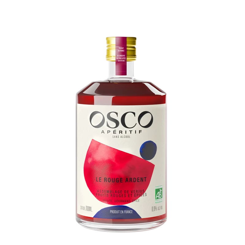 Le Rouge Ardent - Apéritif bio sans alcool - OSCO