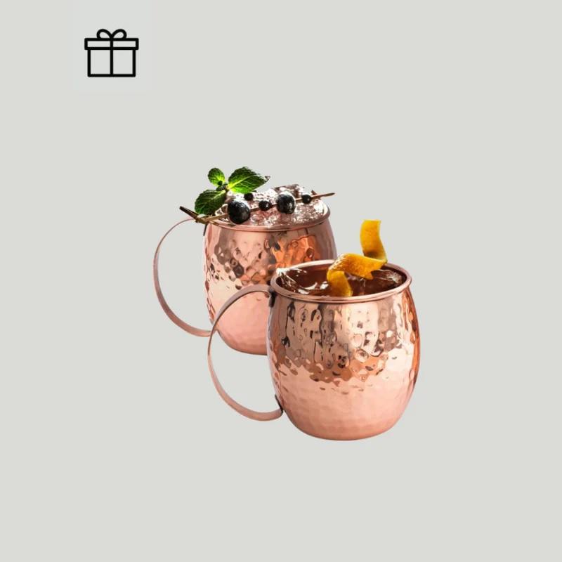 Tazas de cobre puro para cóctel Moscow Mule