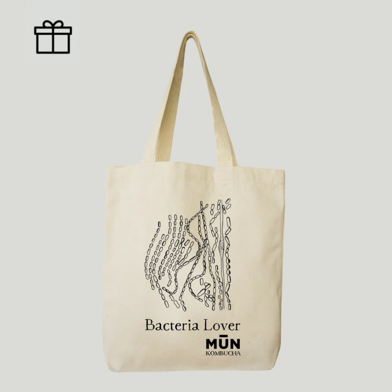 Bacteria Lover Mūn Kombucha 100% algodón Tote Bag