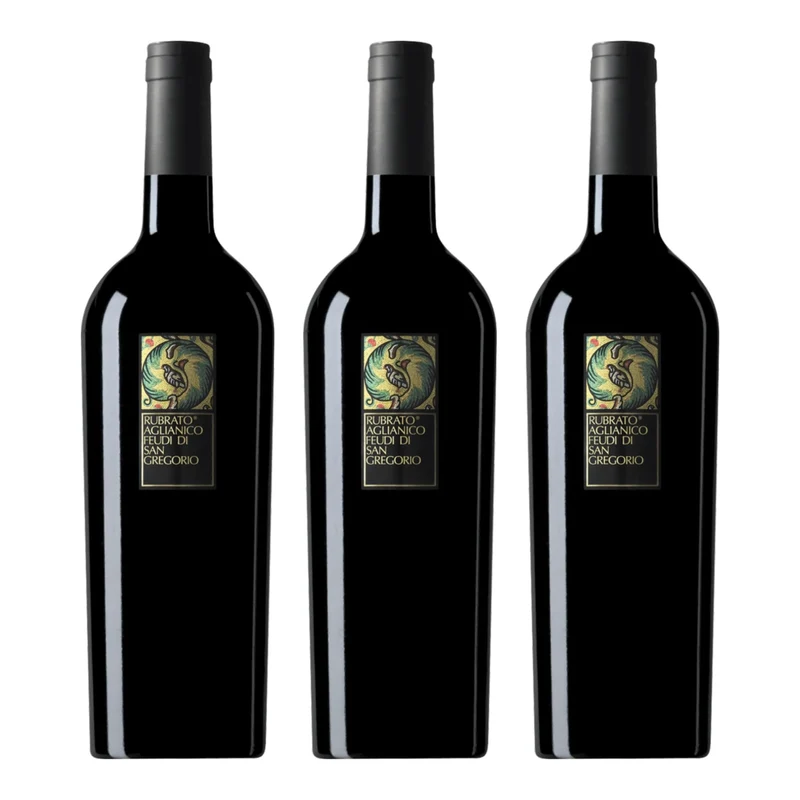 Feudi di San Gregorio | Rubrato Vino Rosso Irpinia Aglianico Annata 2021 | Confezione da 3 Bottiglie da 375ml