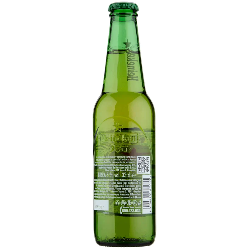 Heineken Birra 5° In Vetro, 33cl