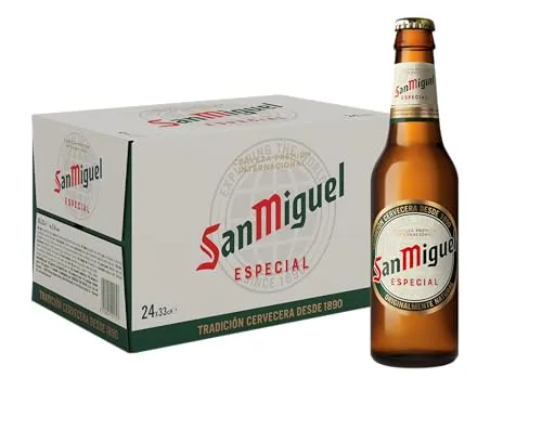 San Miguel Especial, Birra Bottiglia, Cassa, Pacco da 24x33cl