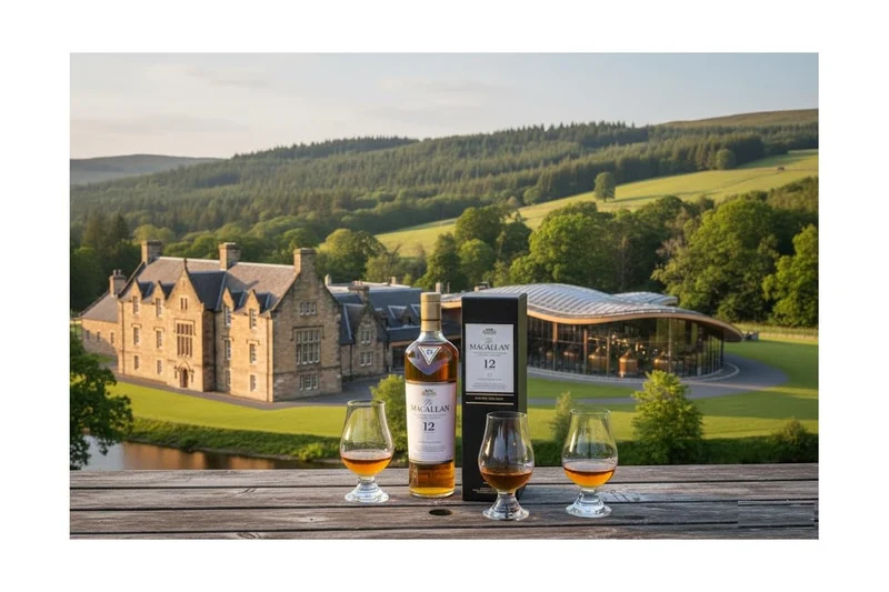 The Macallan 12 Years Sherry Oak Single Malt Scotch Whisky, 40% Vol, 700ml, Invecchiato in Botti di Quercia | Confezione Global Dream
