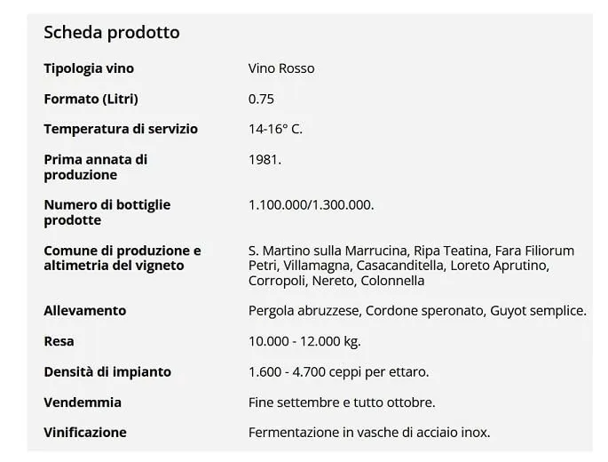 Vino Rosso Montepulciano D'Abruzzo DOC - Masciarelli - 750 ml
