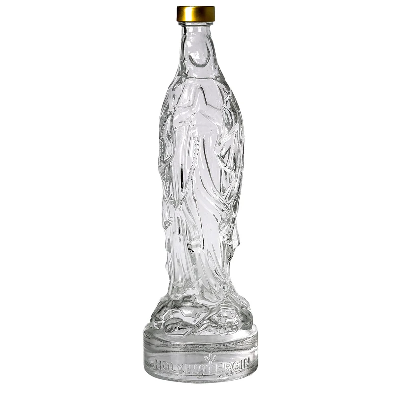 Holywatergin, Gin Italiano con Iconica Bottiglia a Forma di Madonna, Profilo Sensoriale Unico, con l'Aggiunta di Iris, Pino, Acqua Distillata di Mare e Incenso, 50 cl, 42,5% Vol