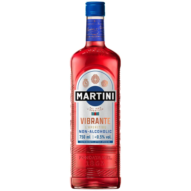 MARTINI Vibrante, 75cl / 750ml, Aperitivo Analcolico Infuso con Erbe Botaniche