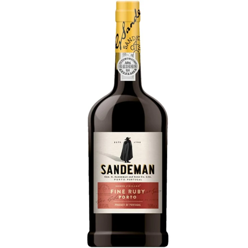Porto Sandeman Fine Ruby | 6 Bottiglie 75cl | Vino Rosso Liquoroso Tipico del Portogallo | Idea Regalo