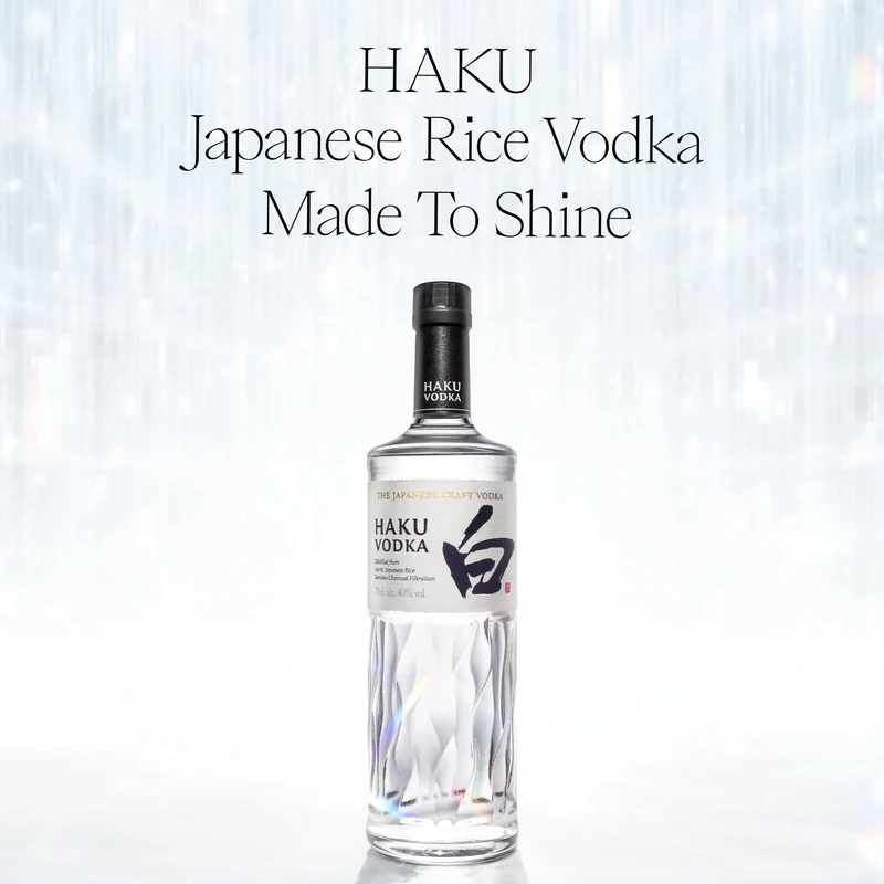 Haku - Vodka Giapponese Distillata con Riso Bianco, Morbida e Setosa, 40% Vol - Bottiglia da 70cl
