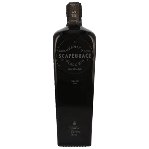 SCAPEGRACE Black 41.6% - Premium Gin - Serie limitata - Naturalmente nero, cambia colore con l'acqua tonica - 700 ml