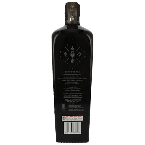 SCAPEGRACE Black 41.6% - Premium Gin - Serie limitata - Naturalmente nero, cambia colore con l'acqua tonica - 700 ml